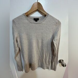 Light grey/silver Crewneck Sweater - Women's Lightweight Merino wool